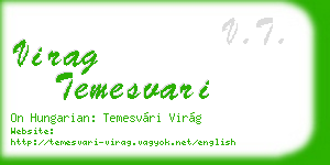virag temesvari business card