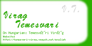 virag temesvari business card